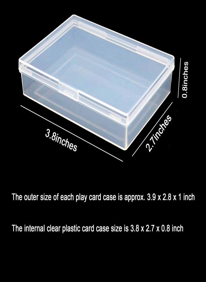 Whyogeta 18Pcs Playing Card Deck Box, Blank Playing Card Cases, Clear Plastic Empty Playing Game Card Boxes Holder Storage Organizer,Acrylic Trading Card Case for Bank Card Business Card Game Card Snap Closed - Image 2